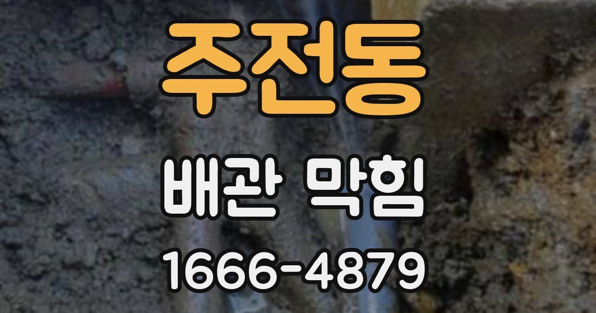 주전동 배관 막힘