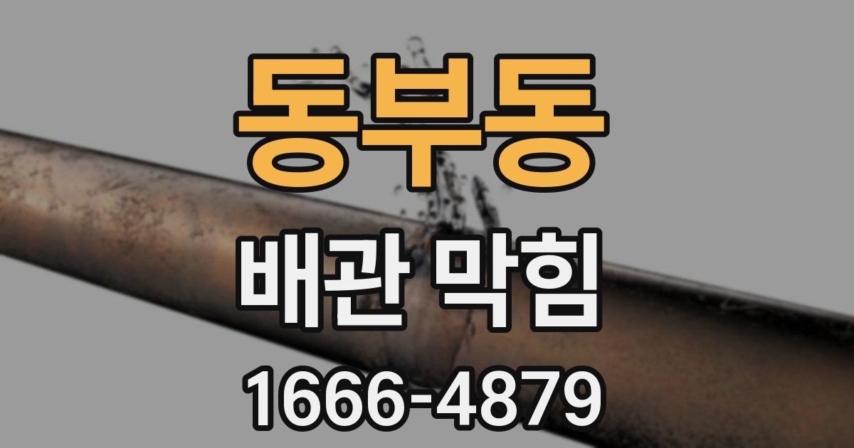동부동 배관 막힘
