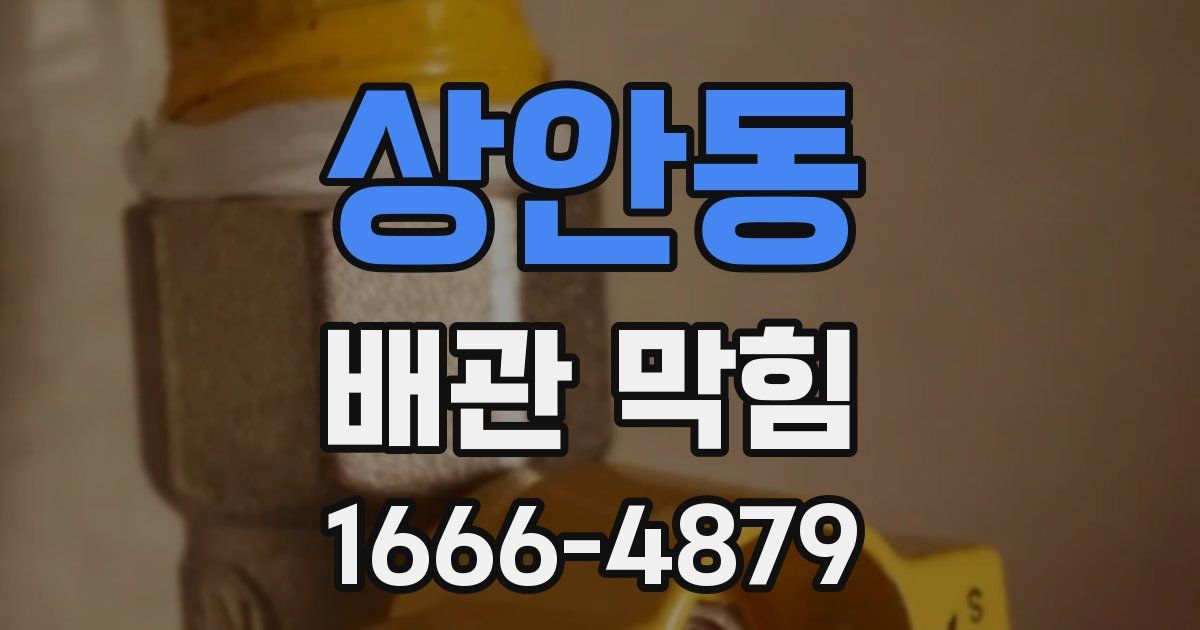 상안동 배관 막힘