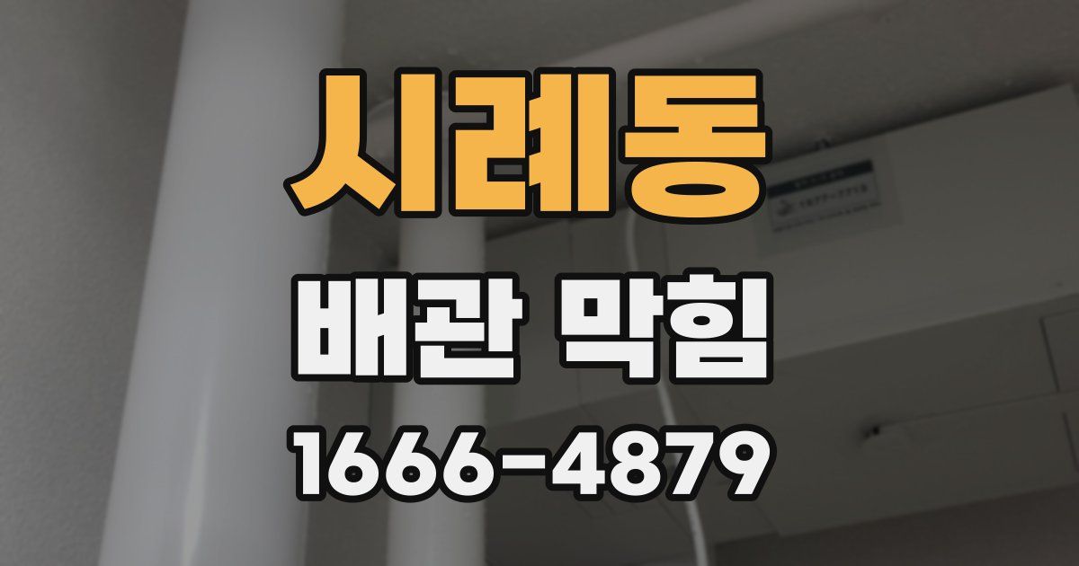 시례동 배관 막힘