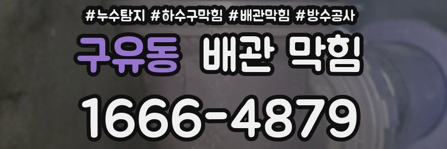 구유동 배관 막힘