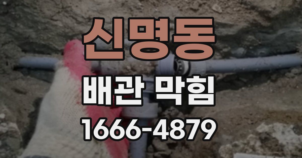신명동 배관 막힘