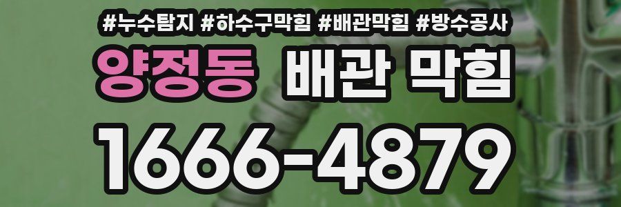 양정동 배관 막힘