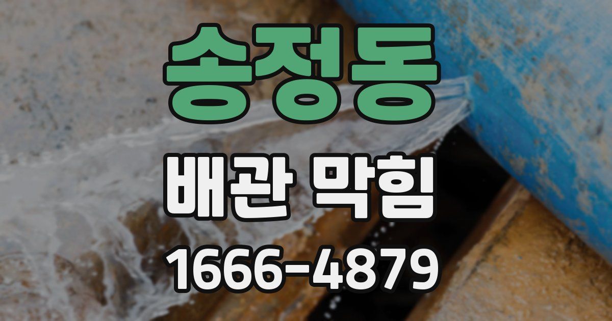송정동 배관 막힘