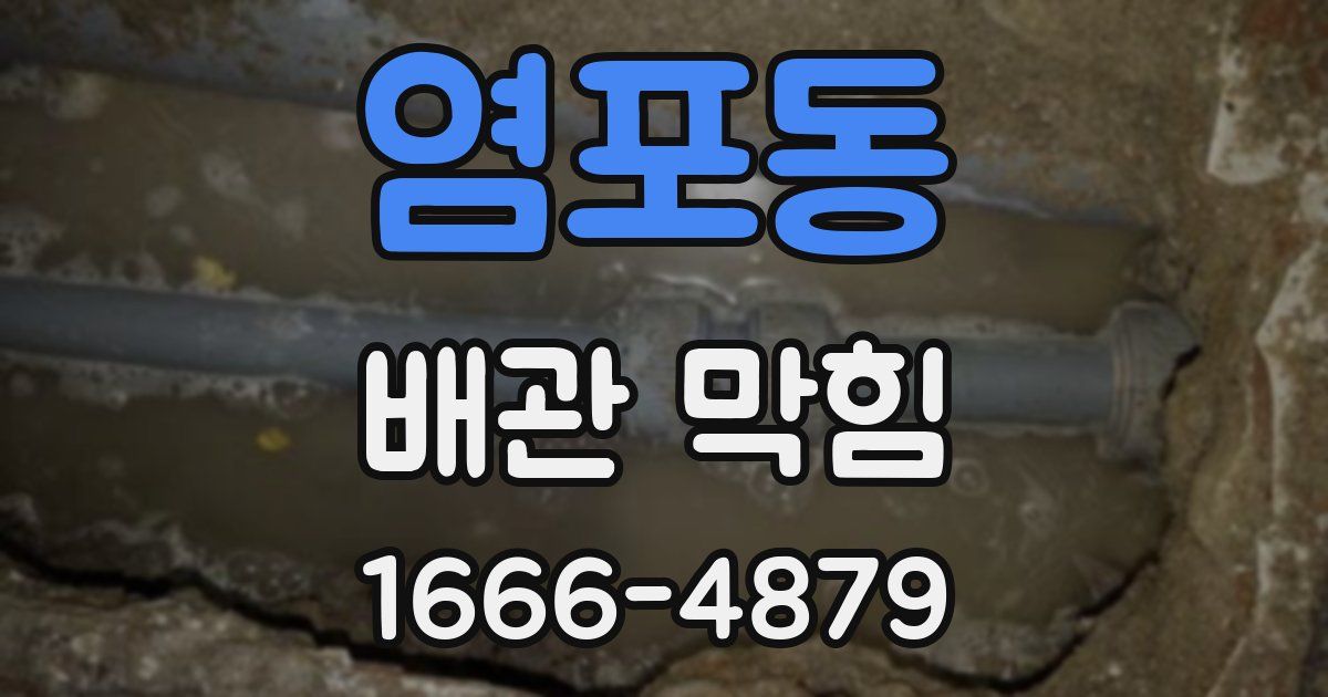 염포동 배관 막힘
