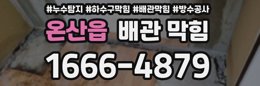 온산읍 배관 막힘