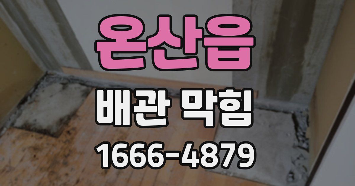 온산읍 배관 막힘