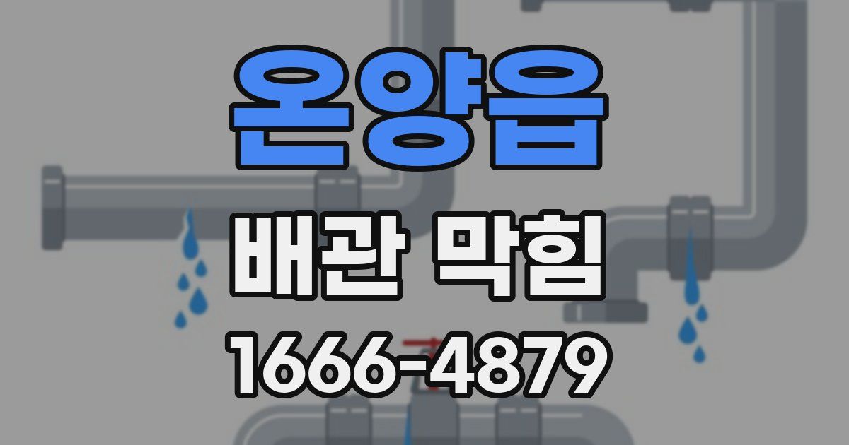 온양읍 배관 막힘