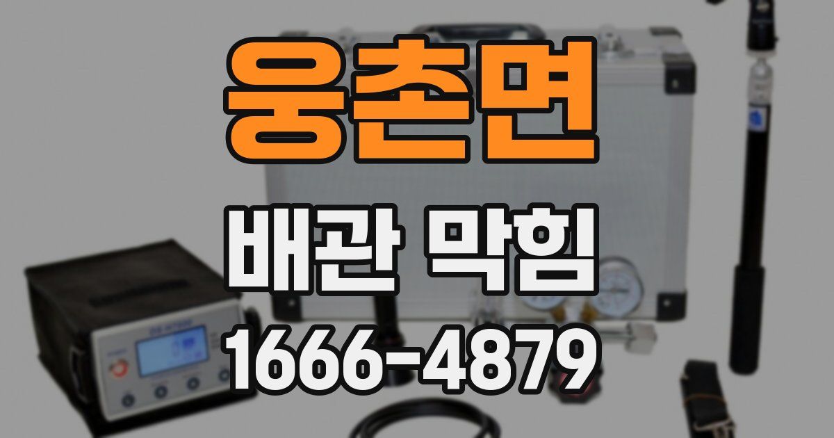 웅촌면 배관 막힘