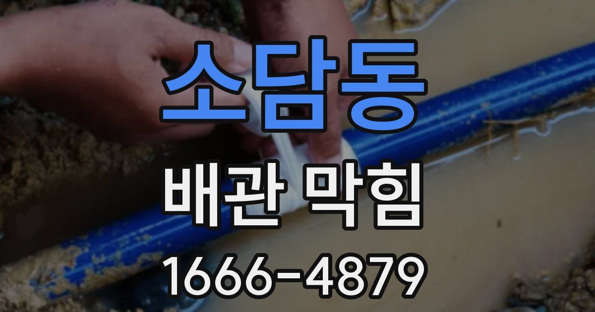 소담동 배관 막힘