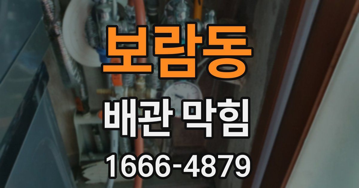 보람동 배관 막힘