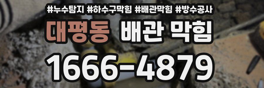 대평동 배관 막힘