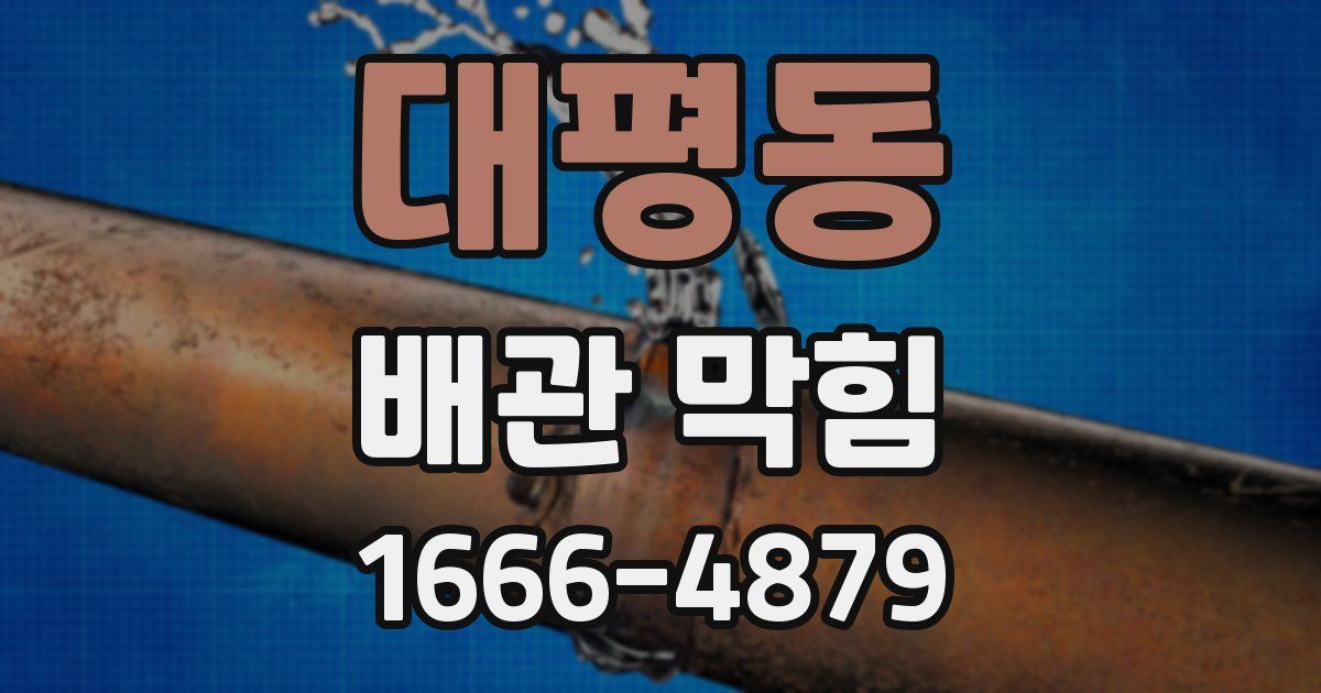 대평동 배관 막힘