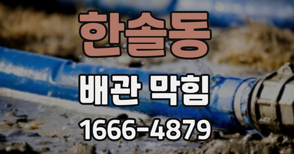 한솔동 배관 막힘