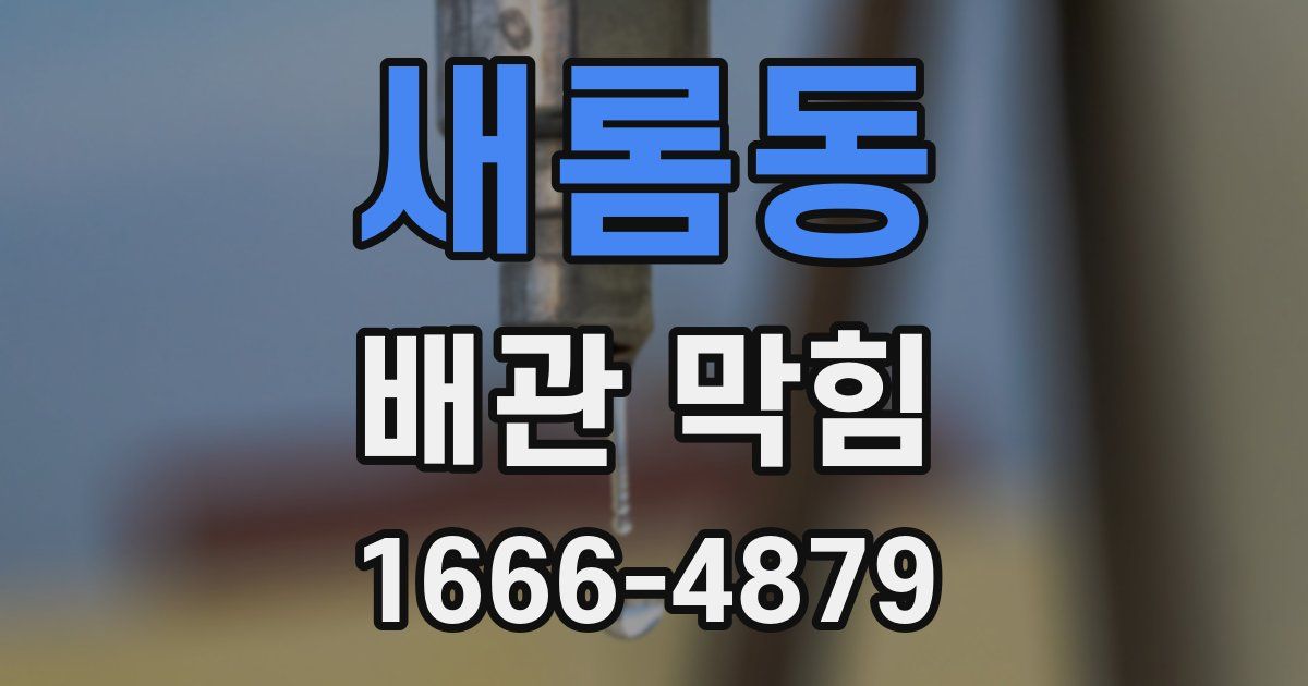 새롬동 배관 막힘