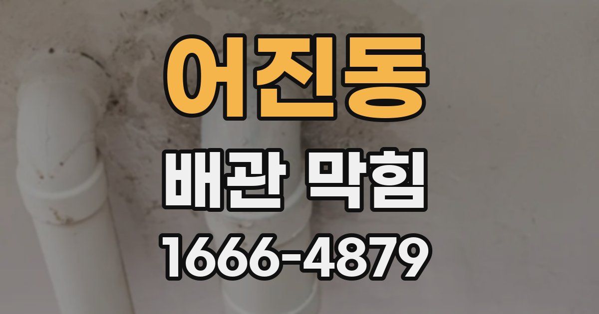 어진동 배관 막힘