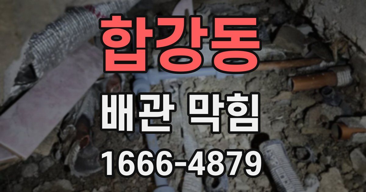 합강동 배관 막힘