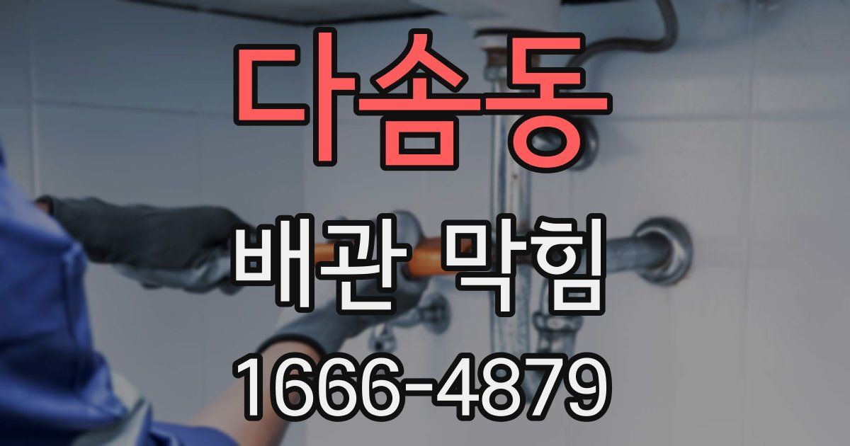 다솜동 배관 막힘