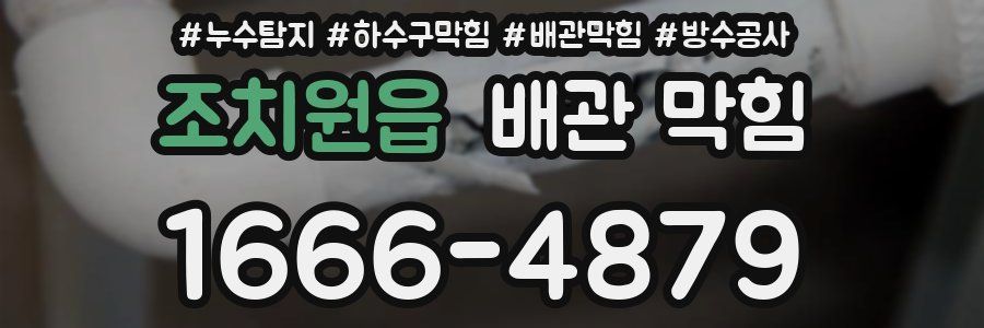 조치원읍 배관 막힘