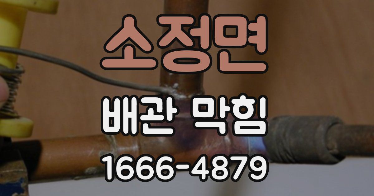 소정면 배관 막힘