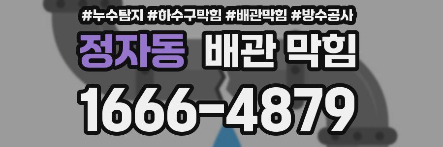 정자동 배관 막힘