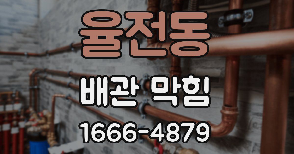 율전동 배관 막힘