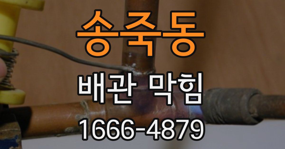 송죽동 배관 막힘