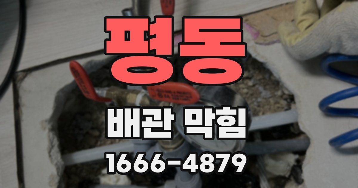 평동 배관 막힘