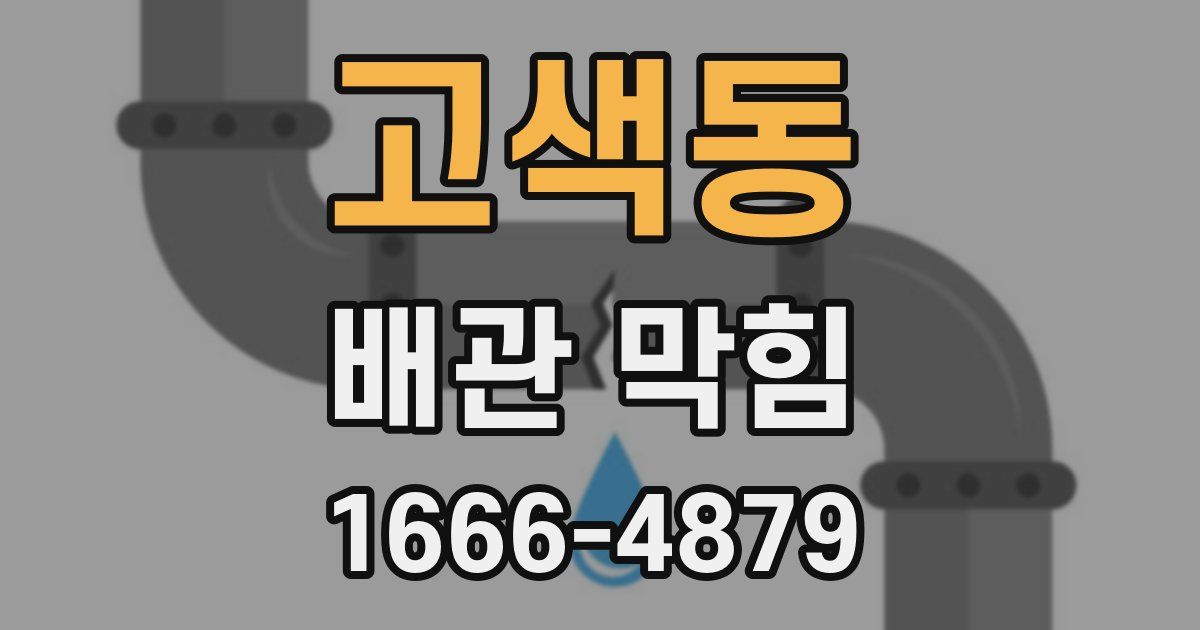 고색동 배관 막힘