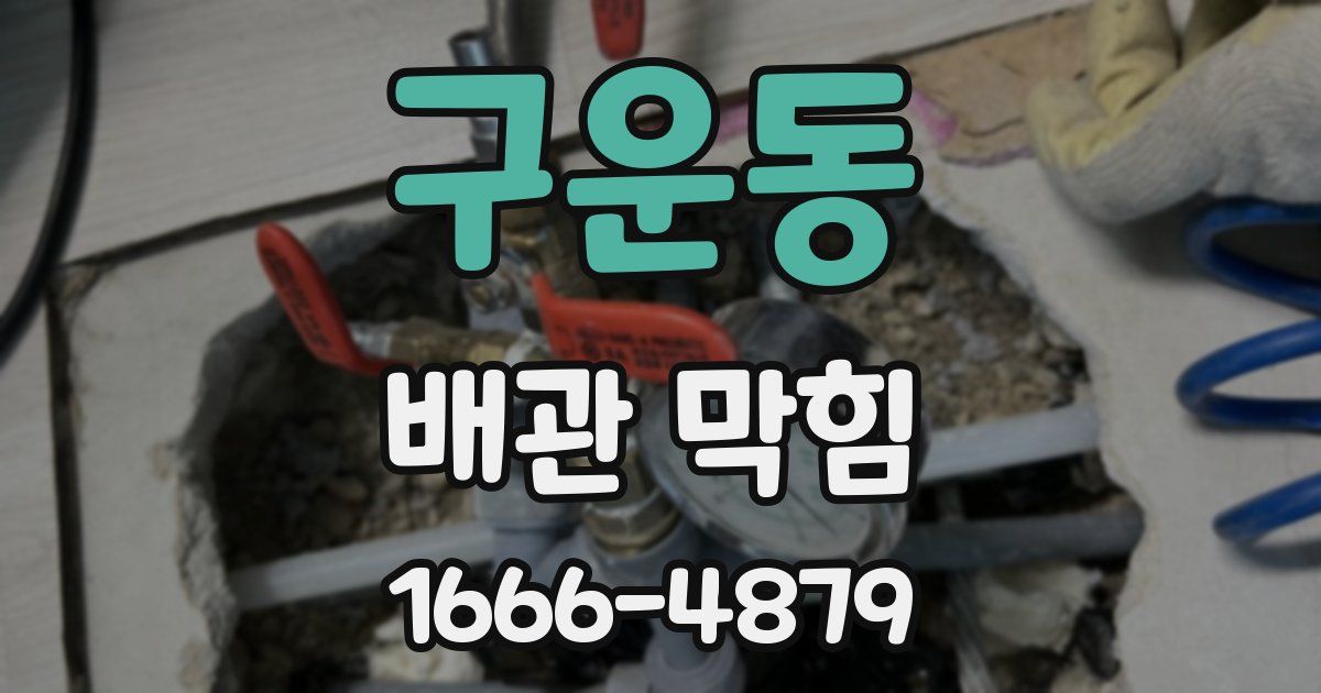 구운동 배관 막힘