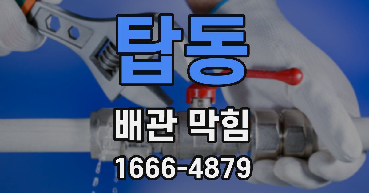 탑동 배관 막힘
