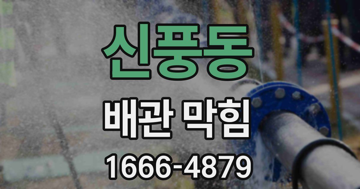 신풍동 배관 막힘