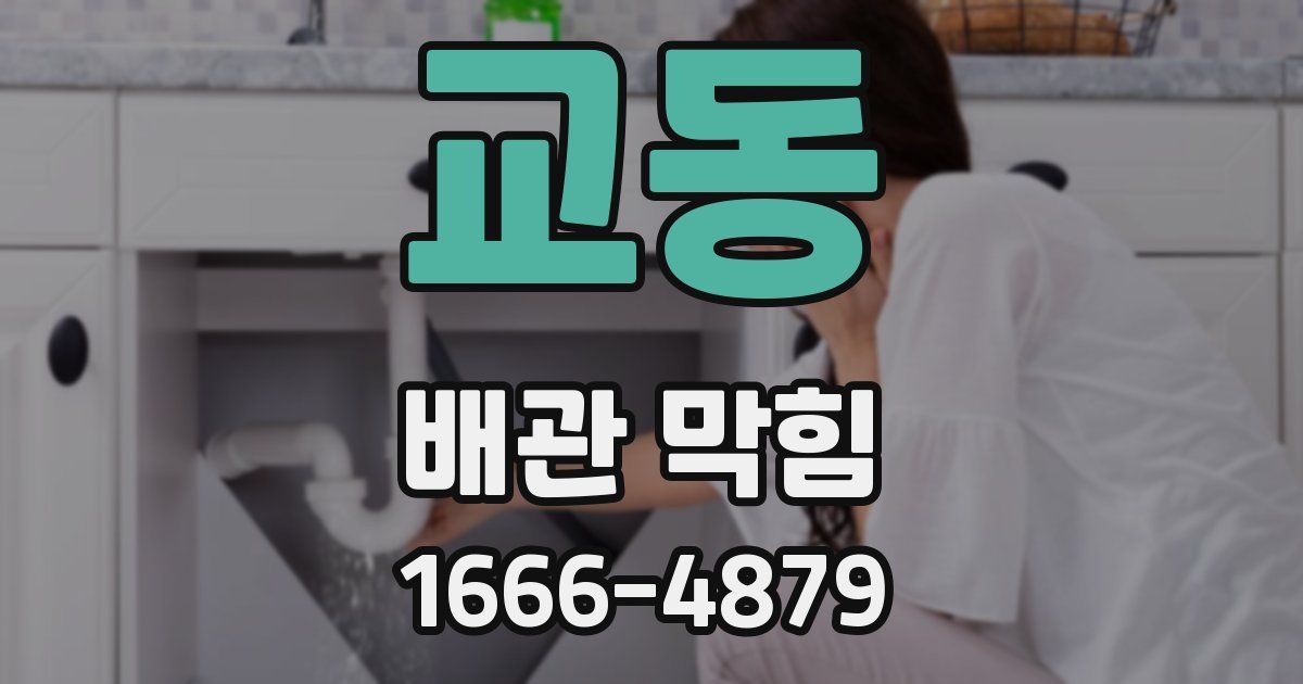 교동 배관 막힘