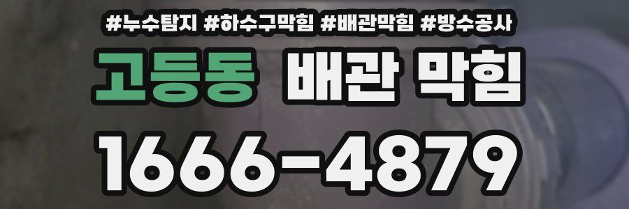 고등동 배관 막힘