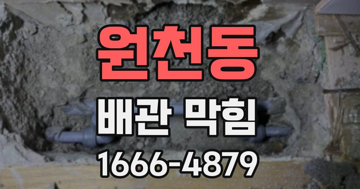 원천동 배관 막힘