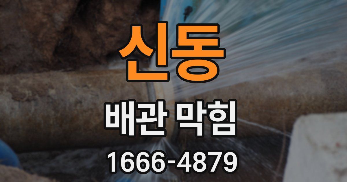 신동 배관 막힘