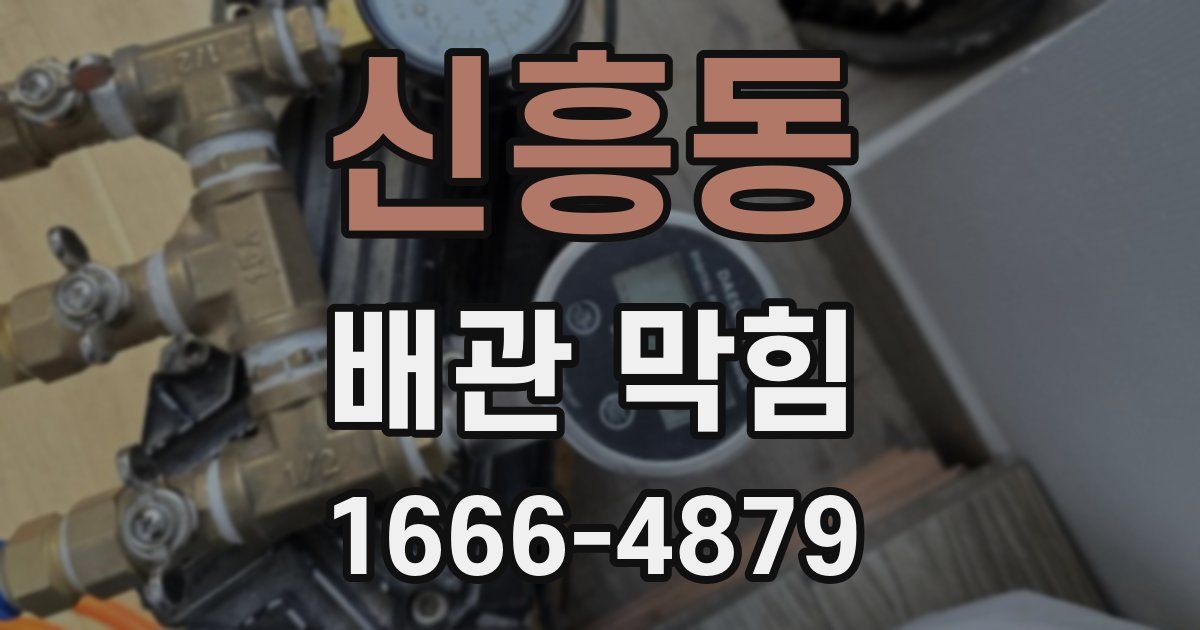 신흥동 배관 막힘