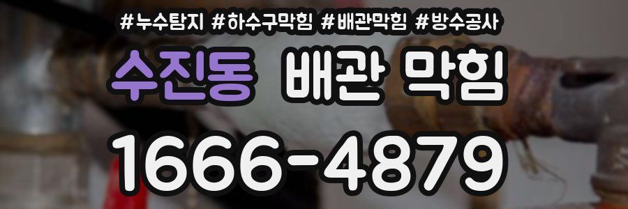 수진동 배관 막힘