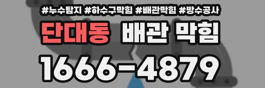 단대동 배관 막힘