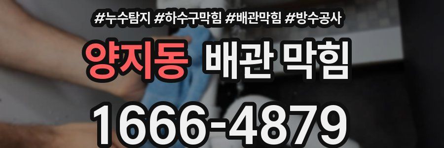양지동 배관 막힘