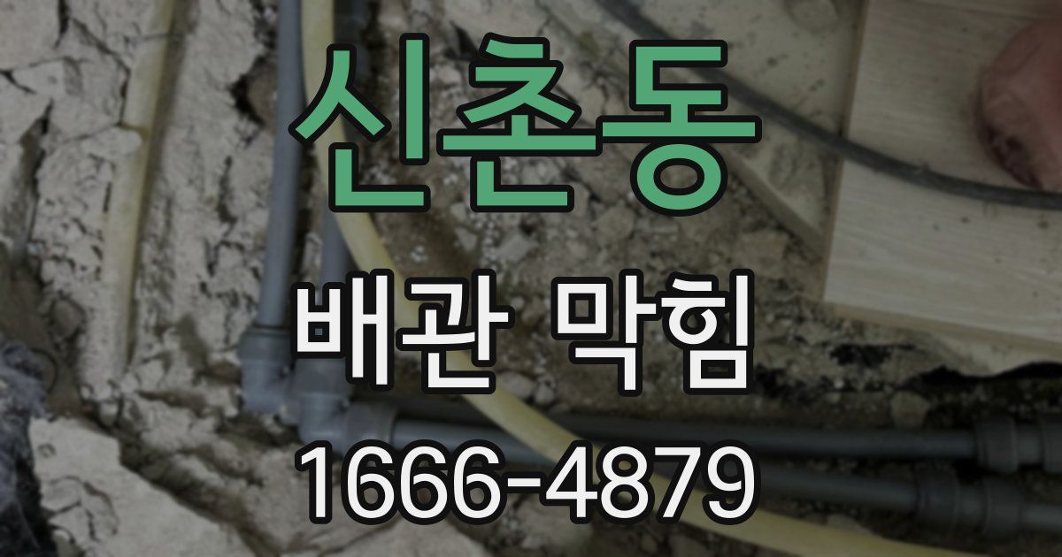 신촌동 배관 막힘