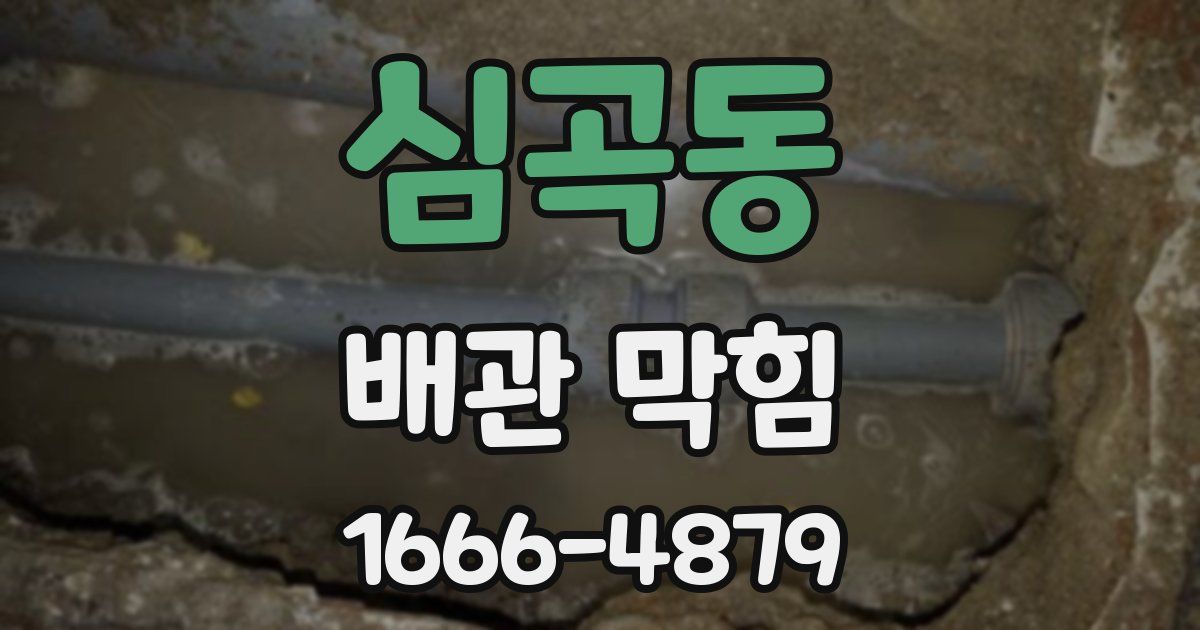 심곡동 배관 막힘