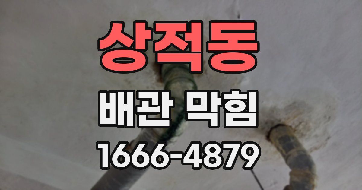상적동 배관 막힘