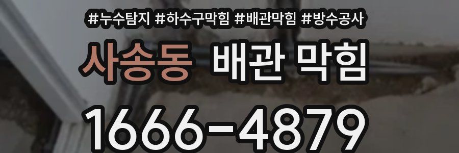 사송동 배관 막힘