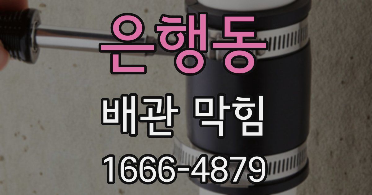 은행동 배관 막힘