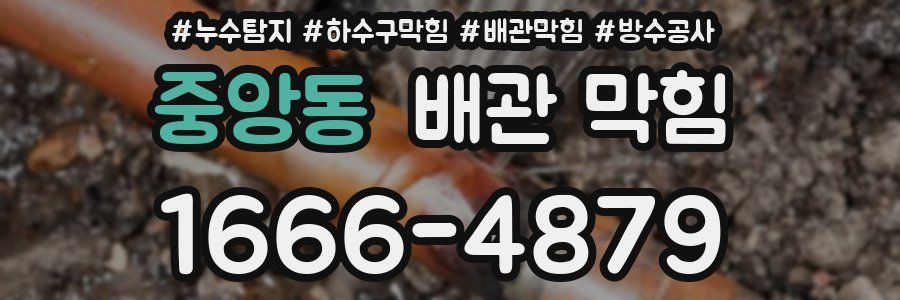중앙동 배관 막힘