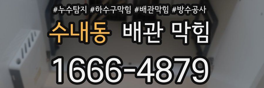 수내동 배관 막힘