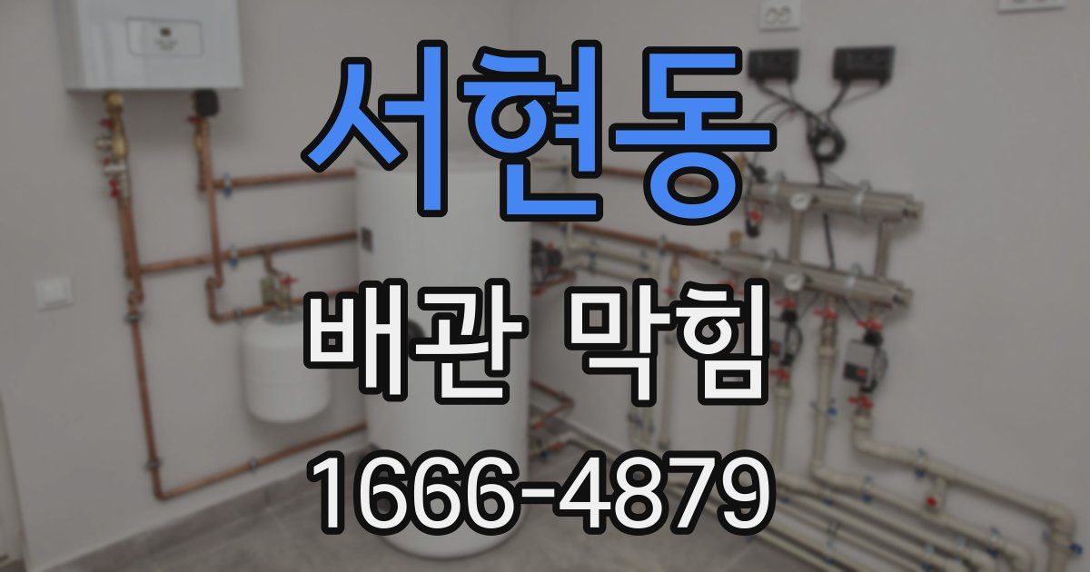 서현동 배관 막힘