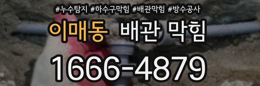 이매동 배관 막힘