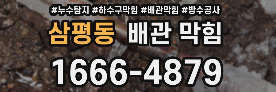 삼평동 배관 막힘